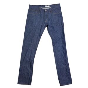 Gustin Men Slim Fit Raw Indigo Denim Jeans Made in USA Size 36 x 36